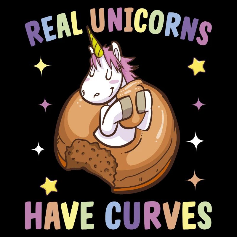 Echtes Einhorn hat Kurven mollig Einhornfan