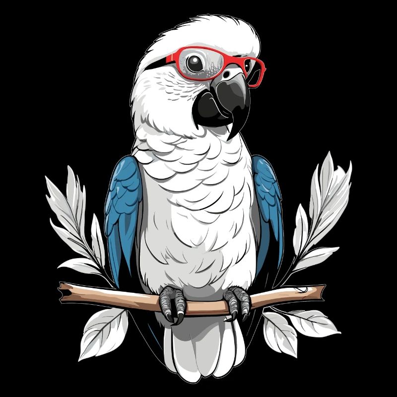 Papagei mit Brille