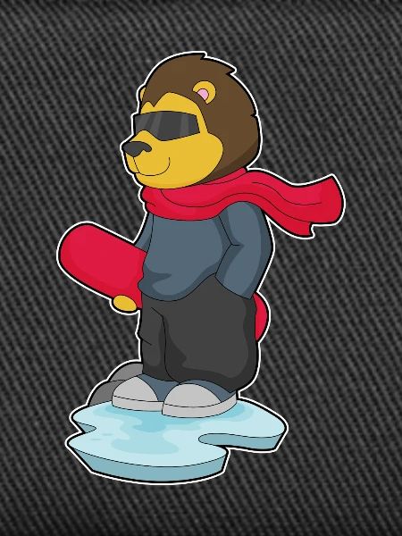 Löwe Snowboarder Snowboard