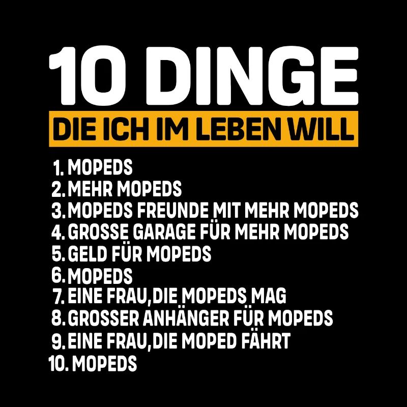 10 Dinge die ich im Leben will mopeld