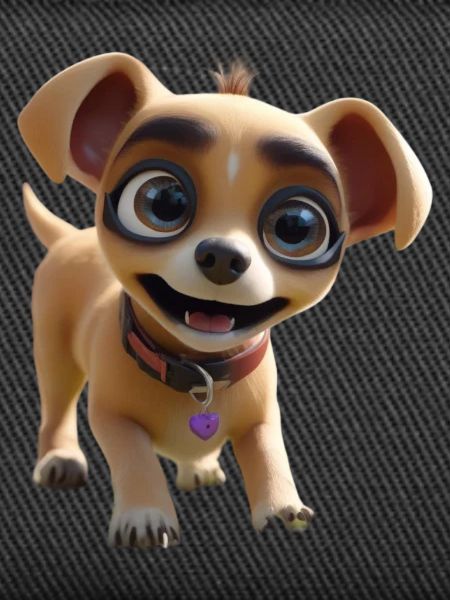 Chipper Pup Cartoon Tee