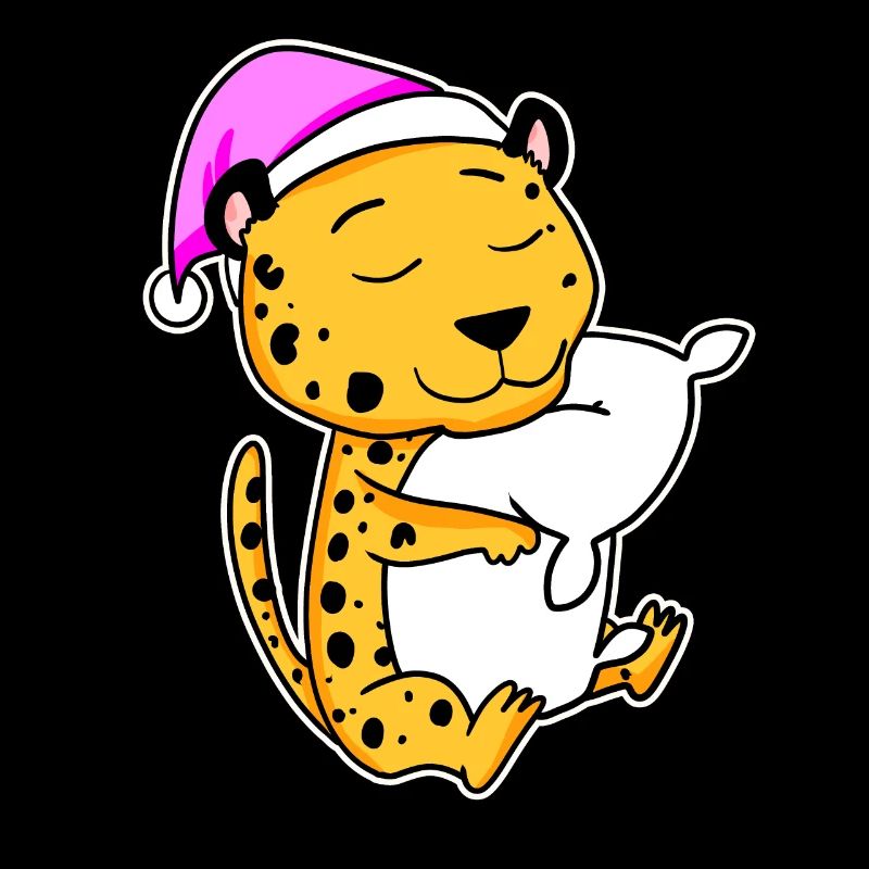 Guépard Fatigué Dormir Fille Endormie