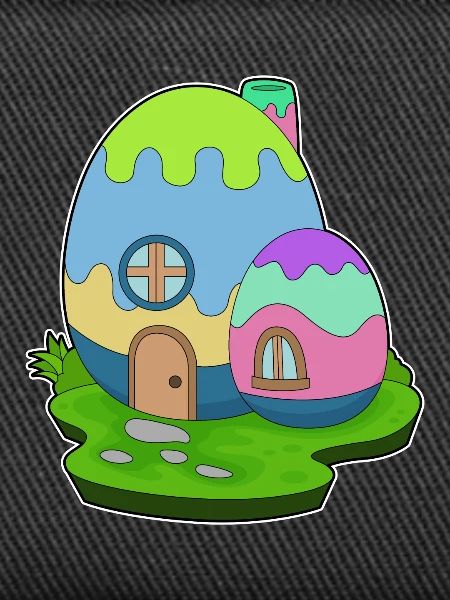 Haus Ostern Ostereier
