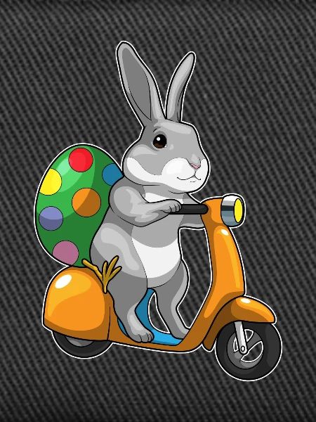 Hase Ostern Motorroller