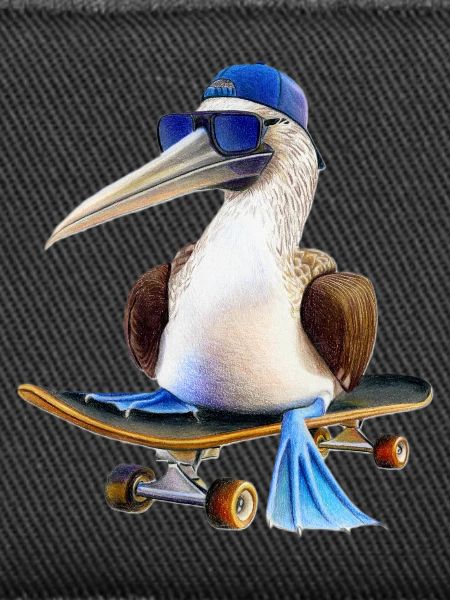 Blue-footed booby skateboard