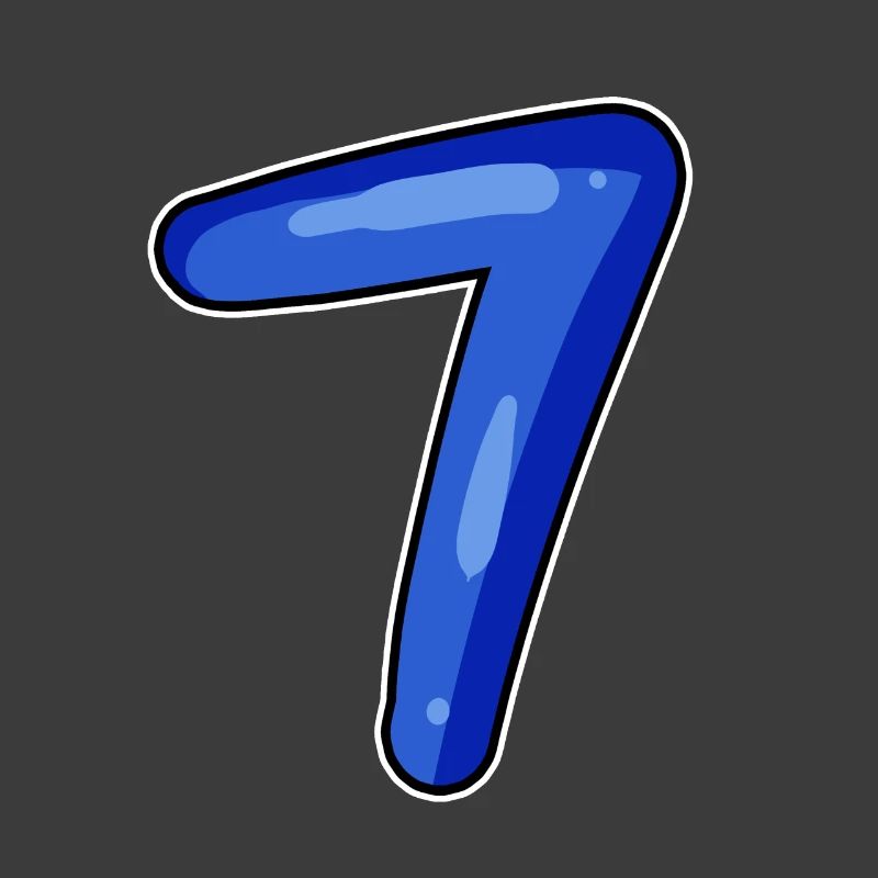 7 blau