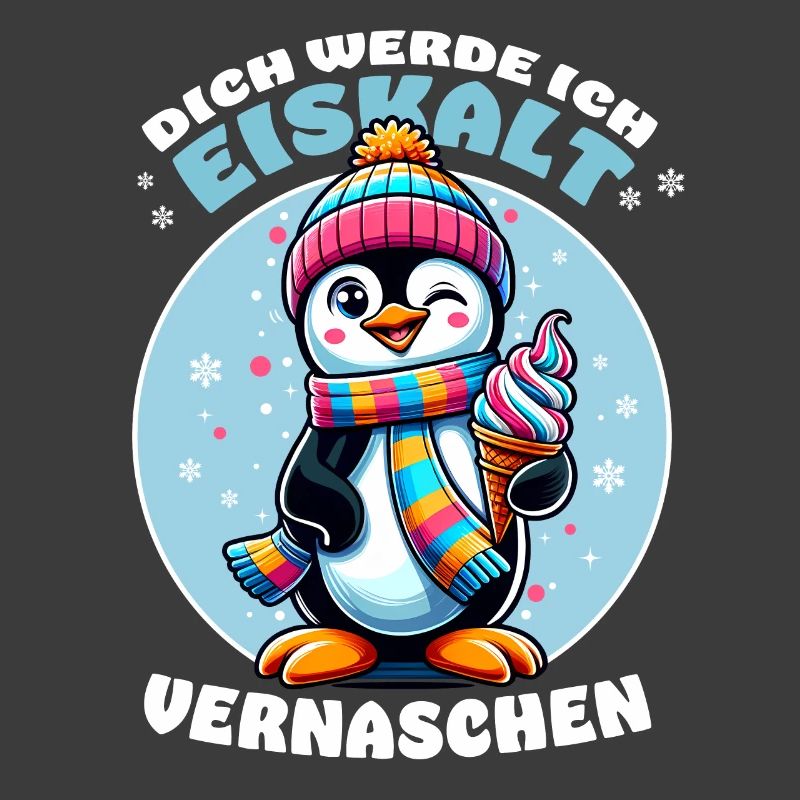 Lustiger Pinguin mit Eis – Cooler Spruch