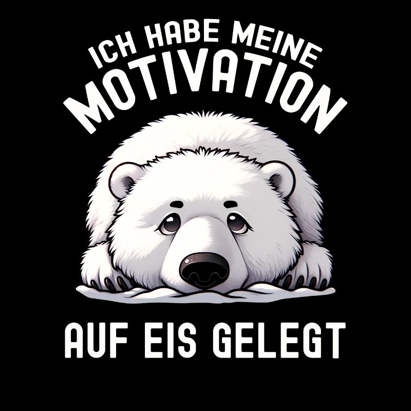 Süßer Eisbär ohne Elan kein Bock keine Motivation
