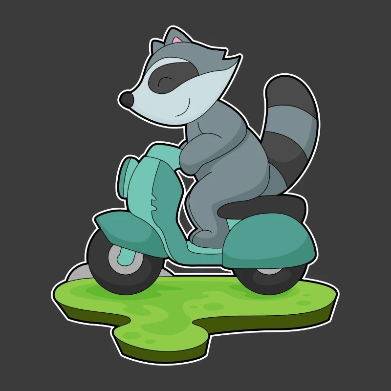 Waschbär Motorroller
