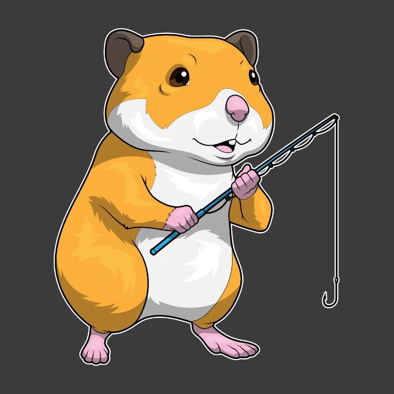 Canne à pêche Hamster Pêcheur Canne à pêche