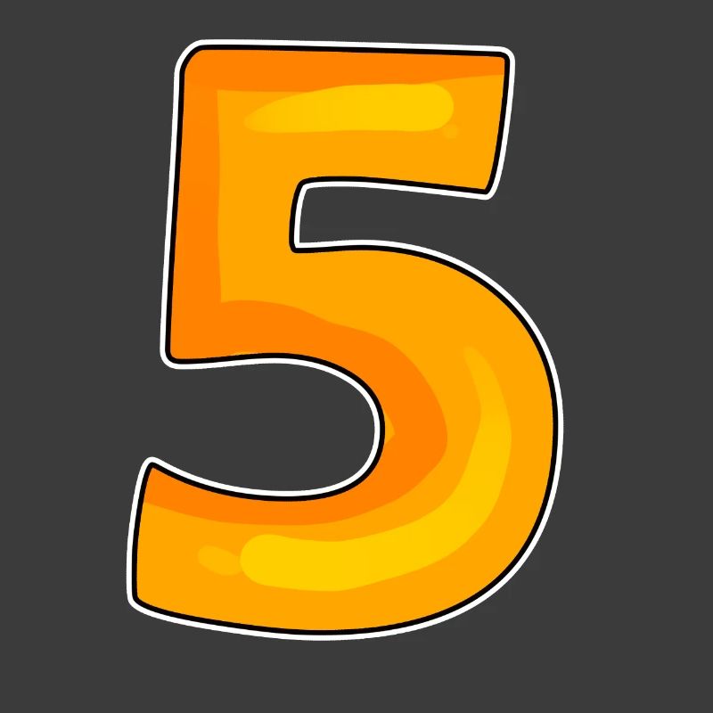 Zahl 5 Nummer