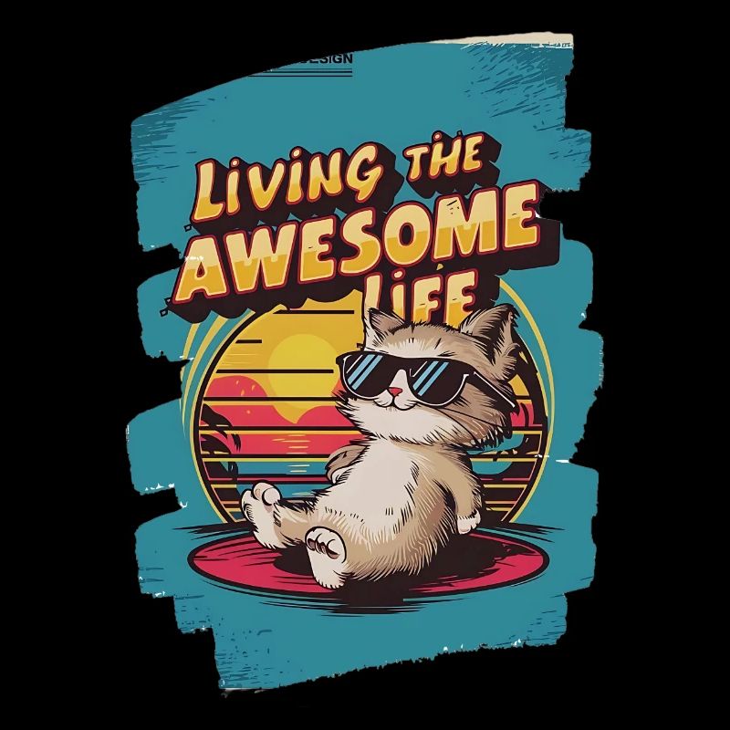 Live Chill Badass Cat