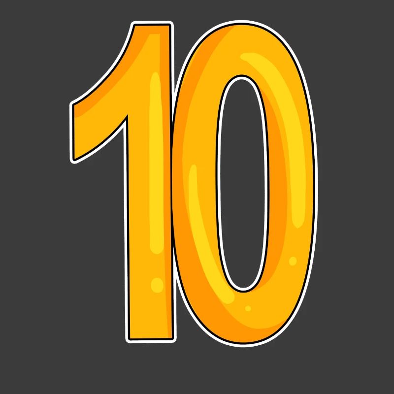 10 - dix - jaune