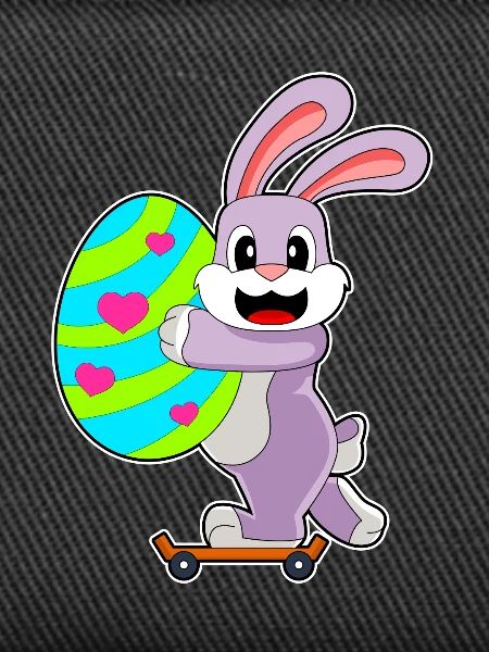 Bunny Easter Skateboard