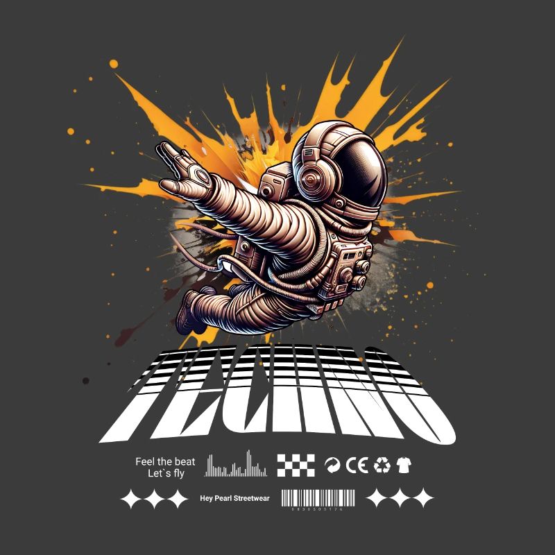 Astronaut in Sprayer Splash Techno