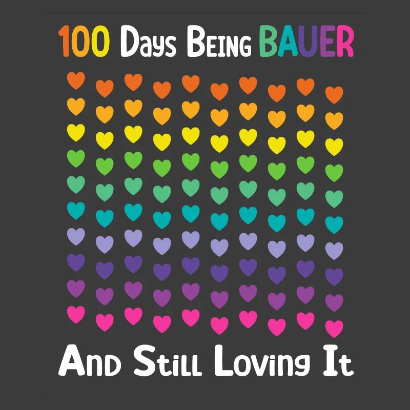 Colorful Heart Pattern Celebration 100 Bauer