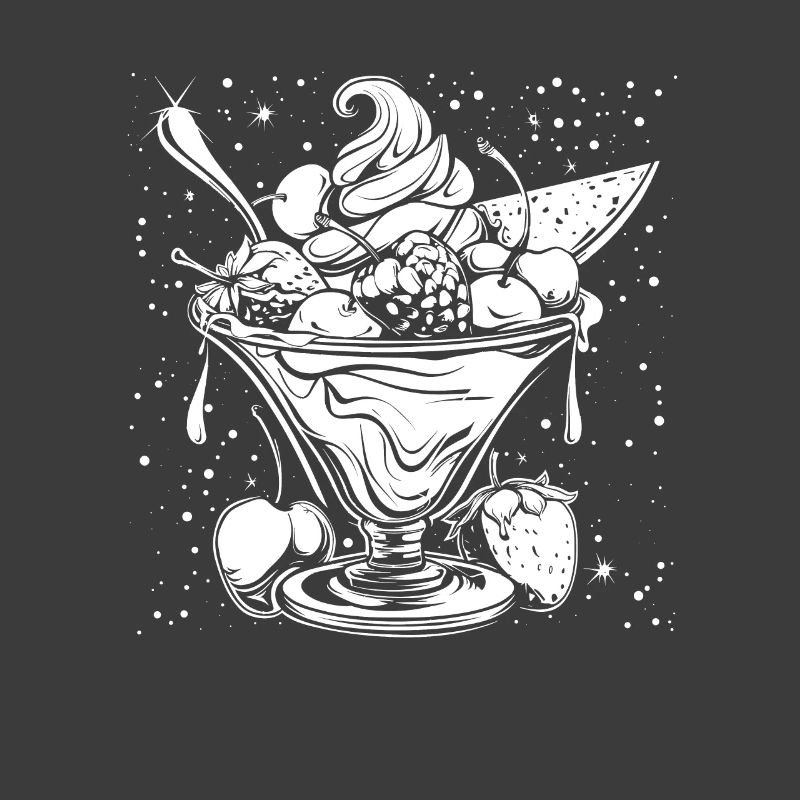 Ice cream sundae Drawing