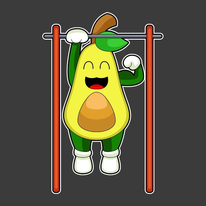 Avocado Bodybuilder Pull-ups Bodybuilding