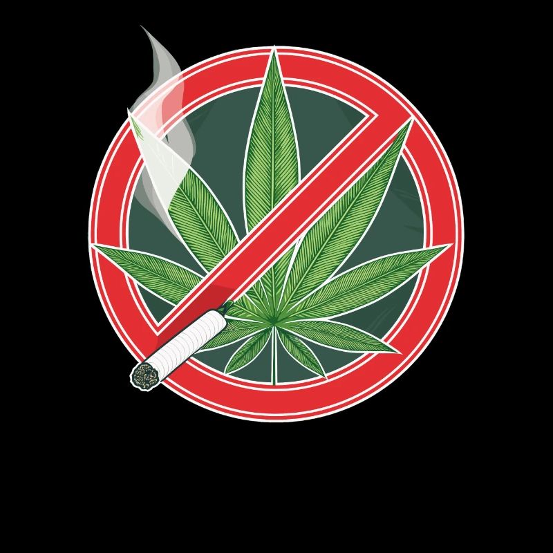 Cannabis Verbotsschild Anti Kiffer