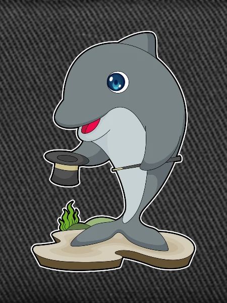 Dolphin Wizard Top Hat