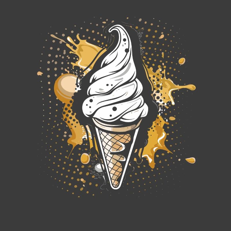 Eiswaffel Farbklecks