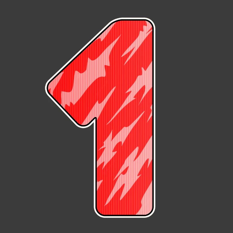 Number 1 Red Pattern - First