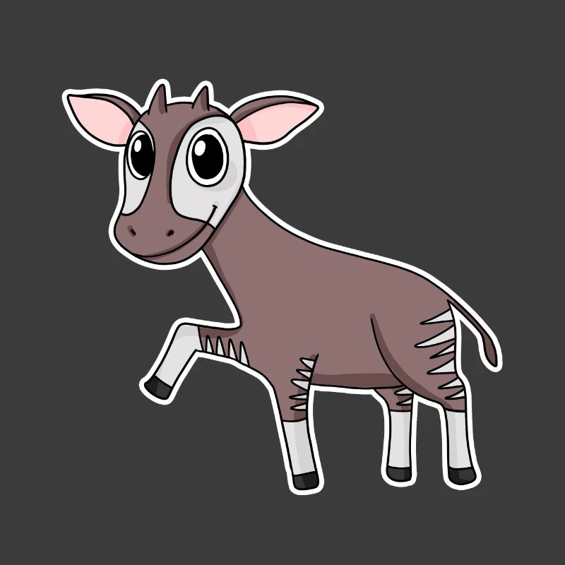 Okapi forest giraffe motif