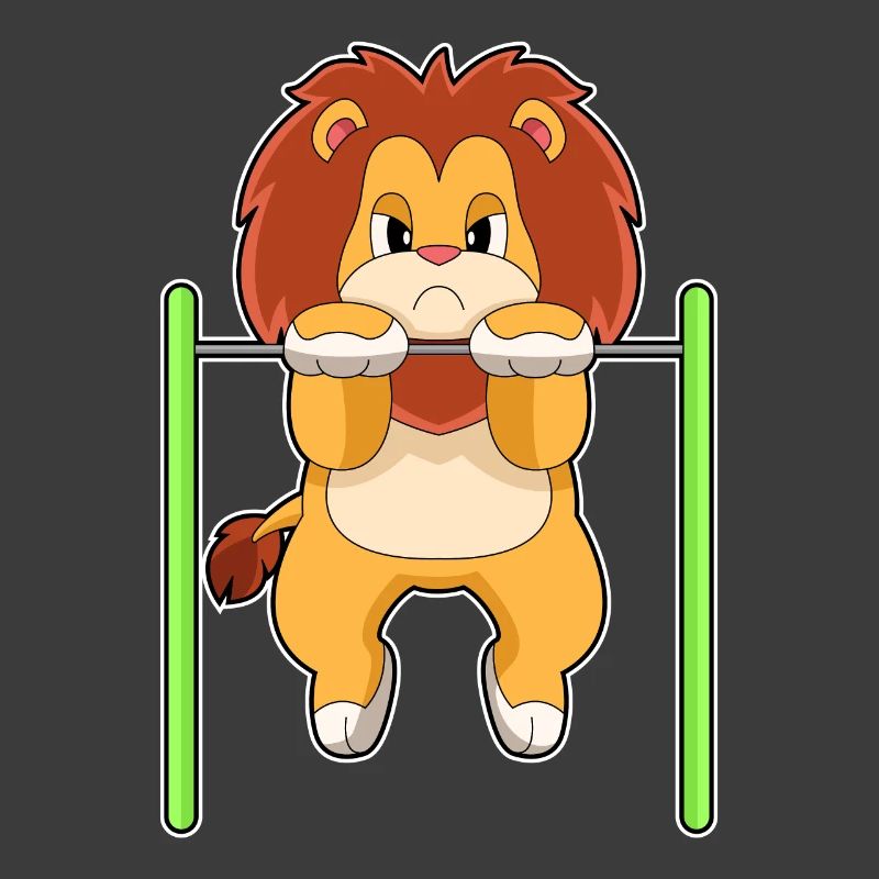 Lion Bodybuilder Pull-ups Bodybuilding