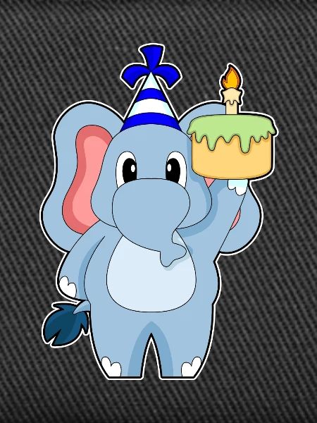 Elephant Birthday Cake