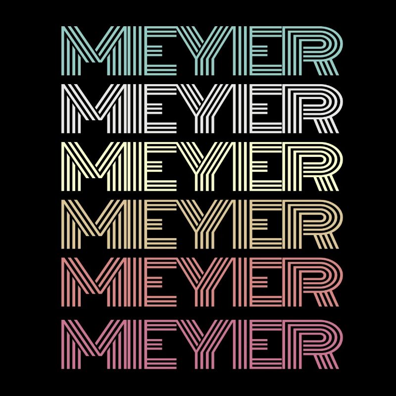 Meyer Retro Familie Nachname Geschenk