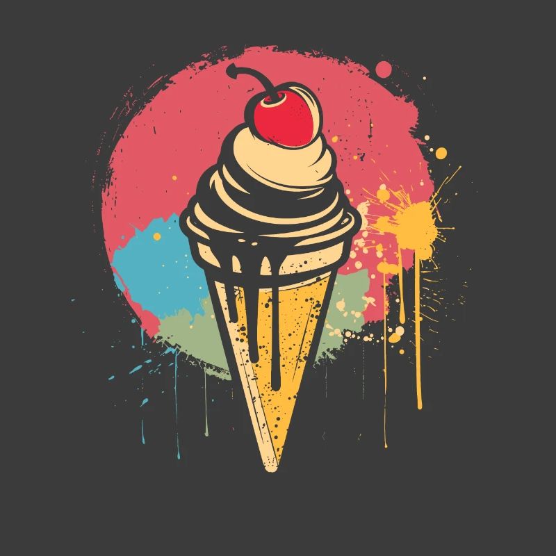 Ice cream cone graffiti