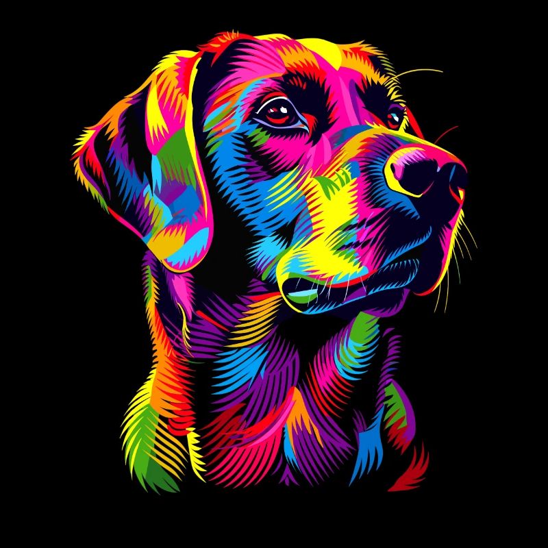Labrador Retriever Bunte Farben Pop Art Hunde