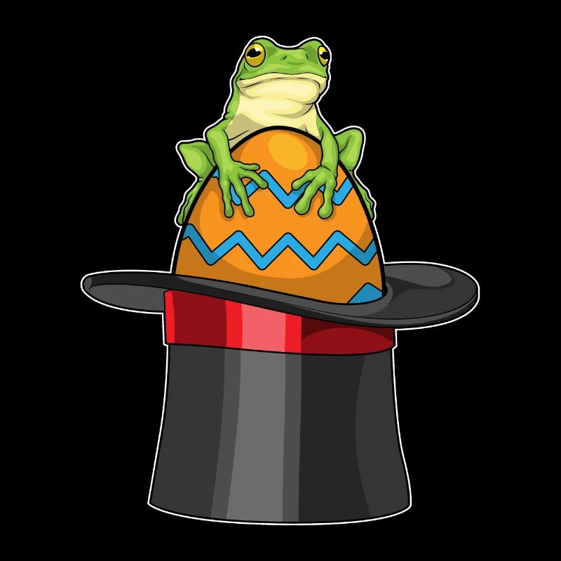 Cylindre d’oeuf de Pâques de Pâques grenouille