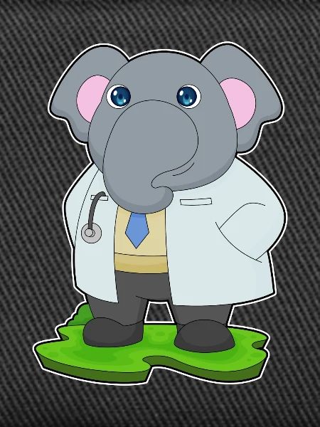 Elefant Arzt Arztkittel