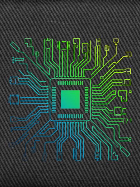 Bunte Computerplatine Tech Electronic