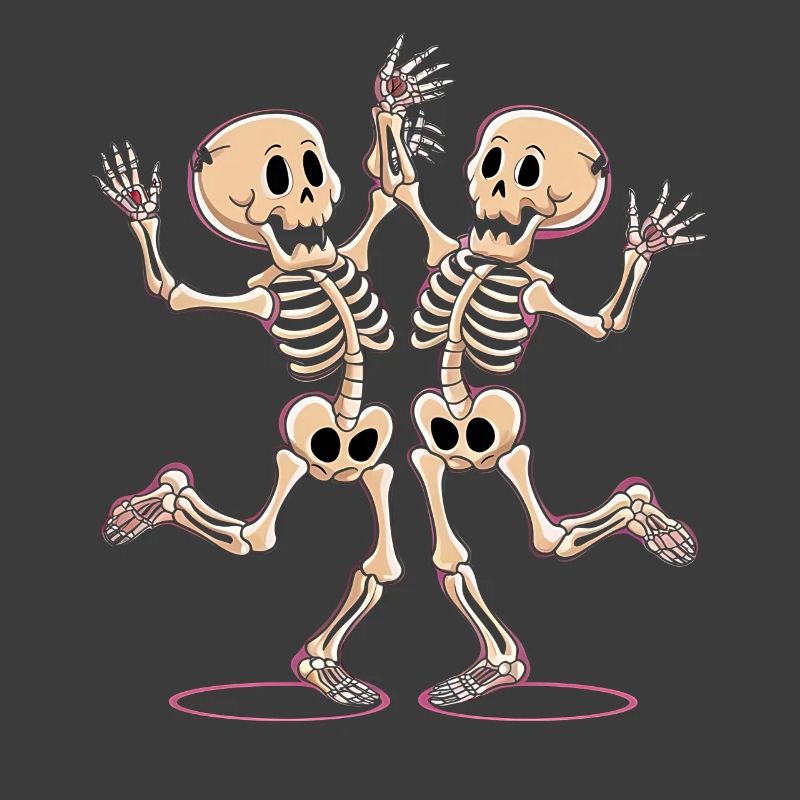 Cheerful Dance Skeleton Figures