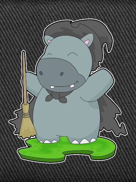 Nilpferd Halloween Hexe