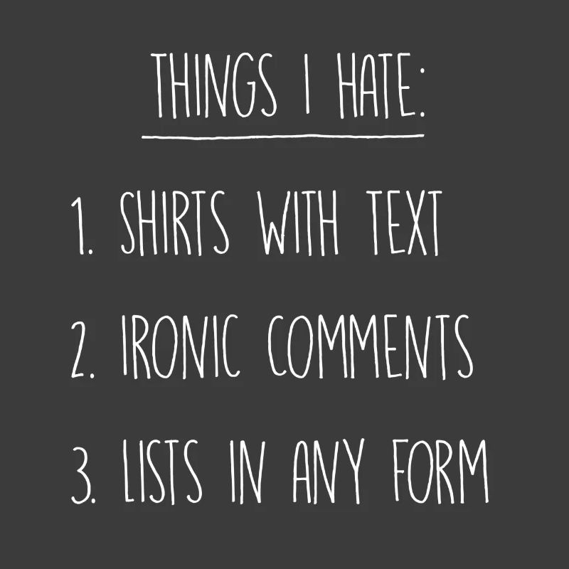 Things I hate