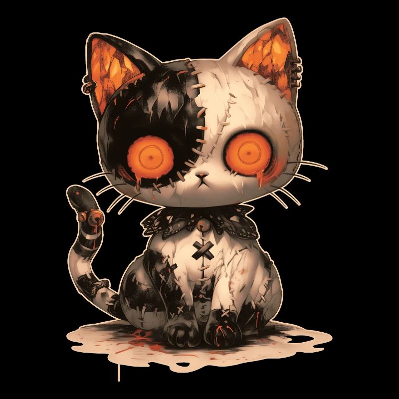 Poupée chat gothique Grunge E-Girl chat cadeau