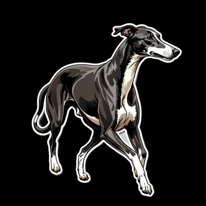 Silhouette Greyhound Contour élégant