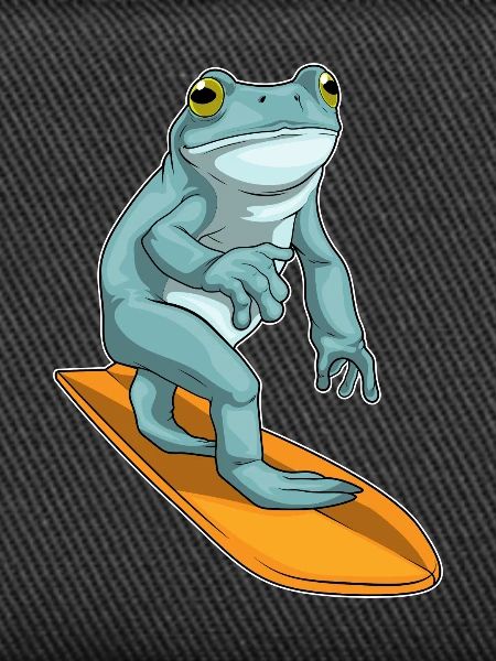 Frog Surfing Surfboard Summer