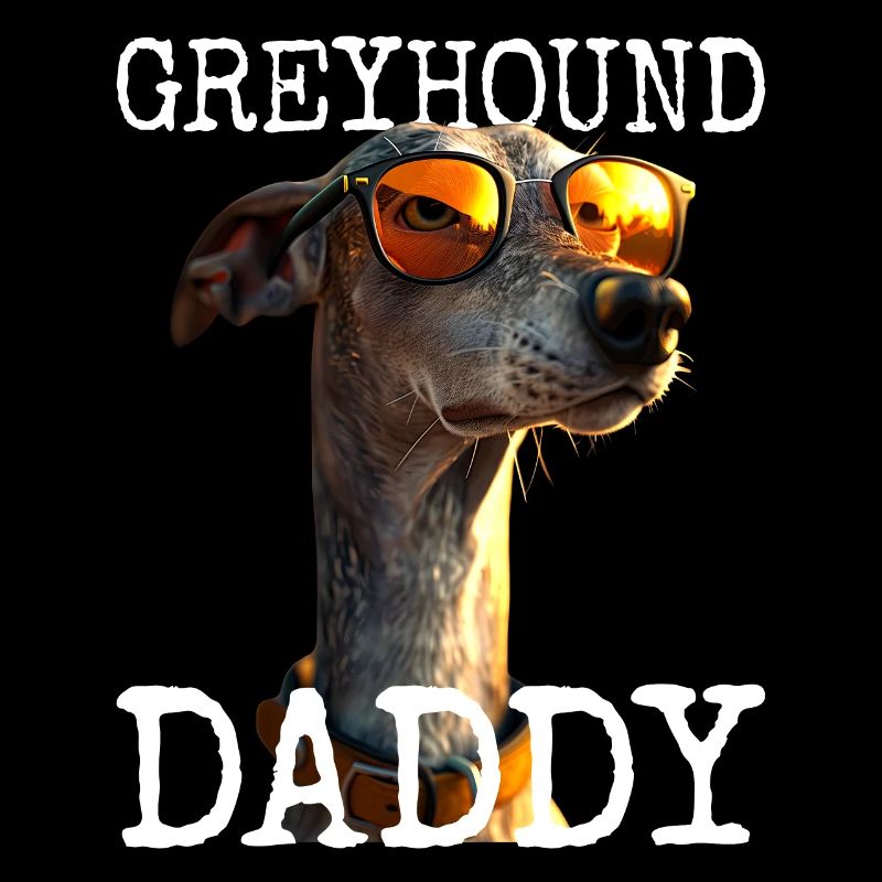 Greyhound Daddy Hunde Papa Vatertag Dad Windhund