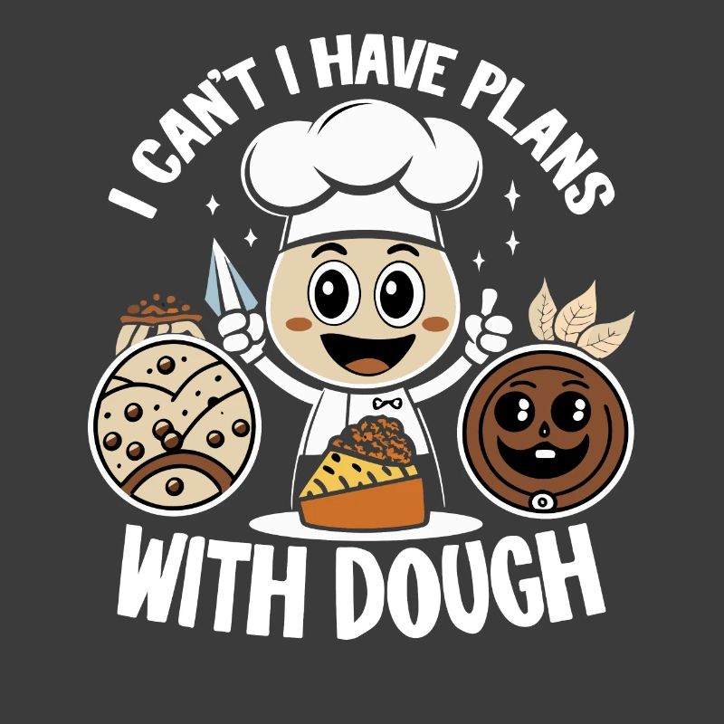Chef with dough joy