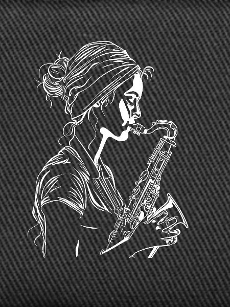 Saxophone Player Line Art