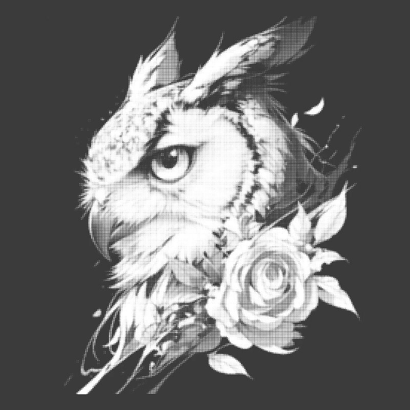 Rose Eule Blumen Ästhetik Nachteule Vogel Geschenk