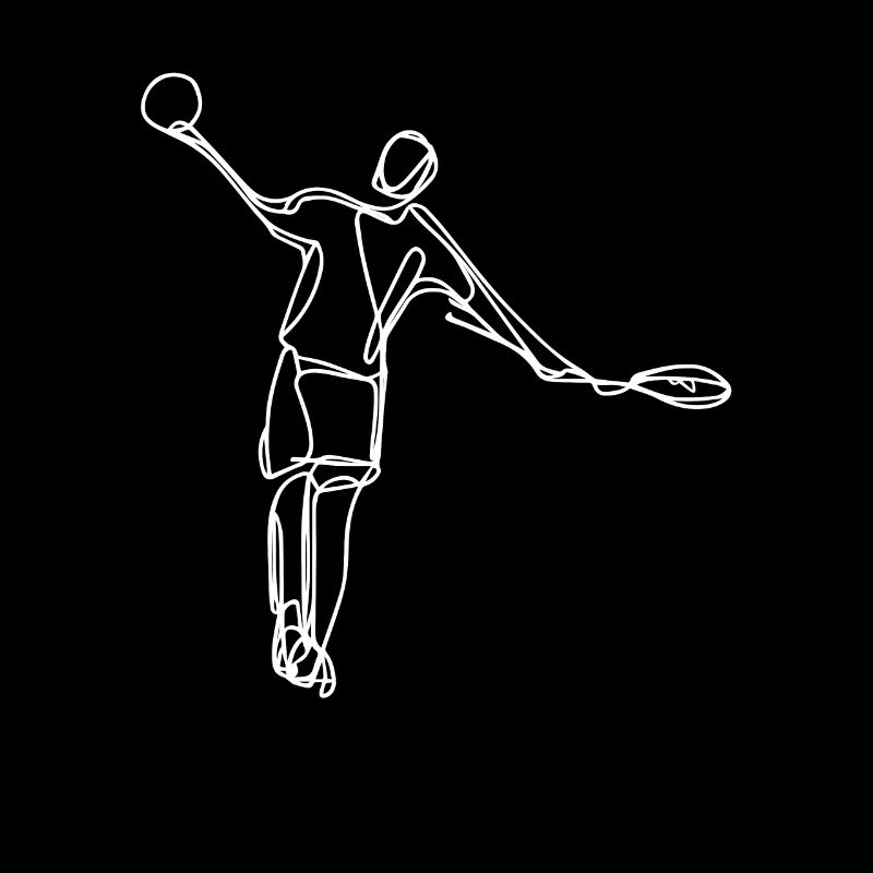 Badminton Player Drawing