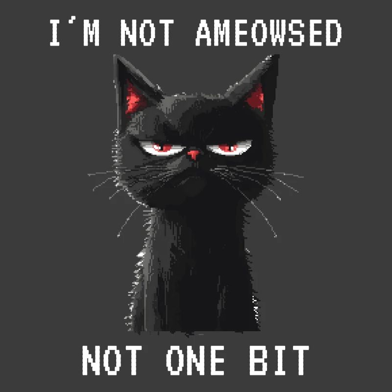 Je ne suis pas ameowsed chat drôle pixel art