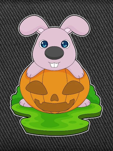 Lapin Citrouille d’Halloween