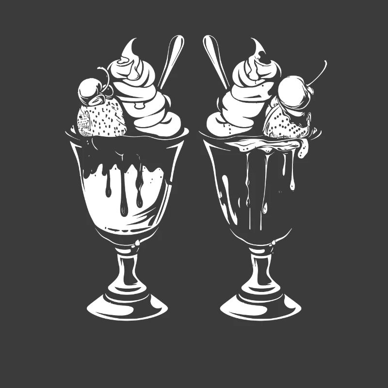 Ice cream sundae graphic