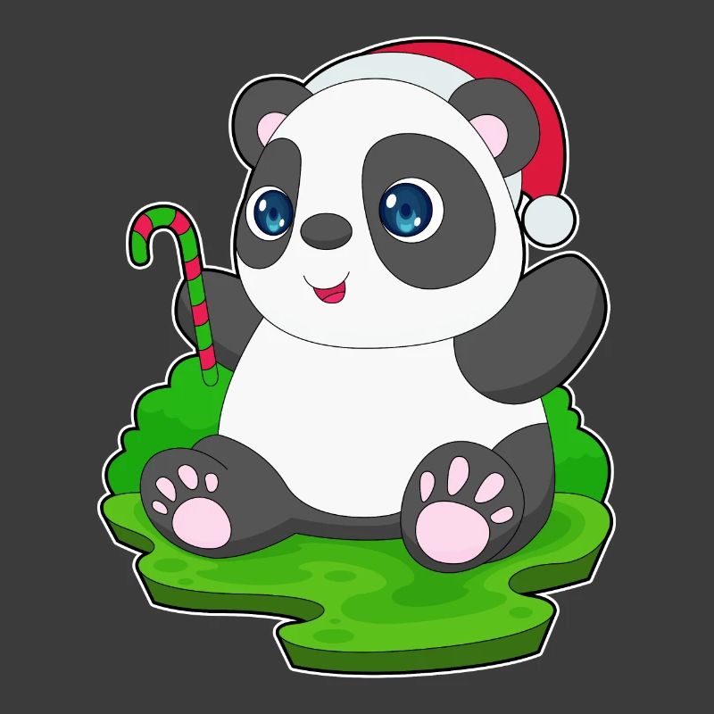 Panda Canne de Noël